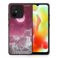 Thumbnail for Θήκη Xiaomi Poco C55 Pink Moon από τη Smartfits με σχέδιο στο πίσω μέρος και μαύρο περίβλημα | Xiaomi Poco C55 Pink Moon Case with Colorful Back and Black Bezels