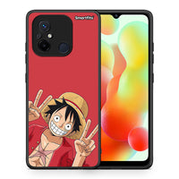 Thumbnail for Θήκη Xiaomi Poco C55 Pirate Luffy από τη Smartfits με σχέδιο στο πίσω μέρος και μαύρο περίβλημα | Xiaomi Poco C55 Pirate Luffy Case with Colorful Back and Black Bezels