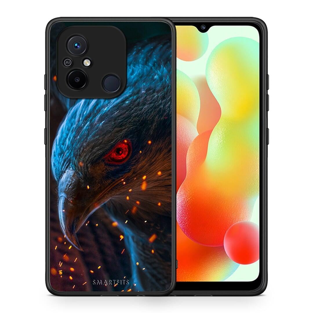 Θήκη Xiaomi Poco C55 PopArt Eagle από τη Smartfits με σχέδιο στο πίσω μέρος και μαύρο περίβλημα | Xiaomi Poco C55 PopArt Eagle Case with Colorful Back and Black Bezels