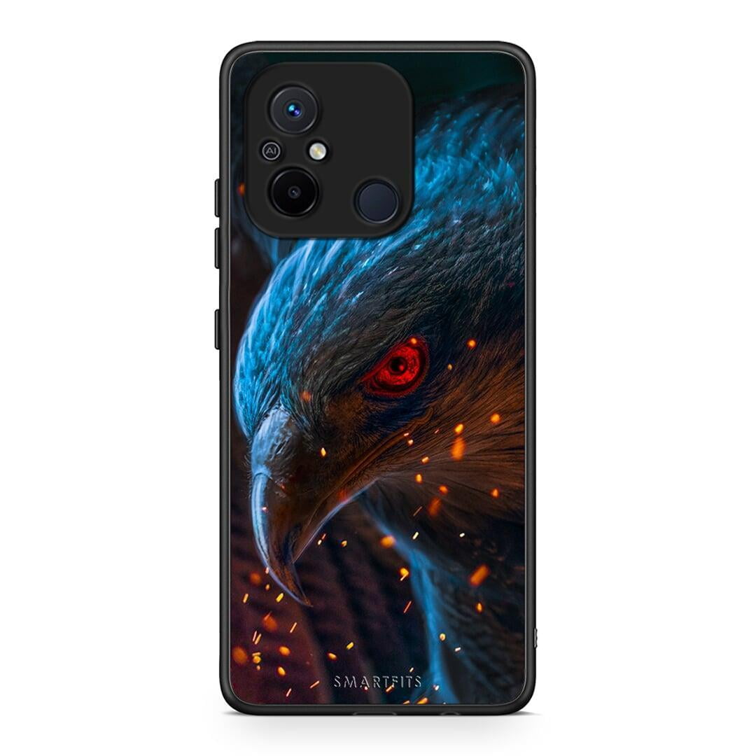 Θήκη Xiaomi Poco C55 PopArt Eagle από τη Smartfits με σχέδιο στο πίσω μέρος και μαύρο περίβλημα | Xiaomi Poco C55 PopArt Eagle Case with Colorful Back and Black Bezels