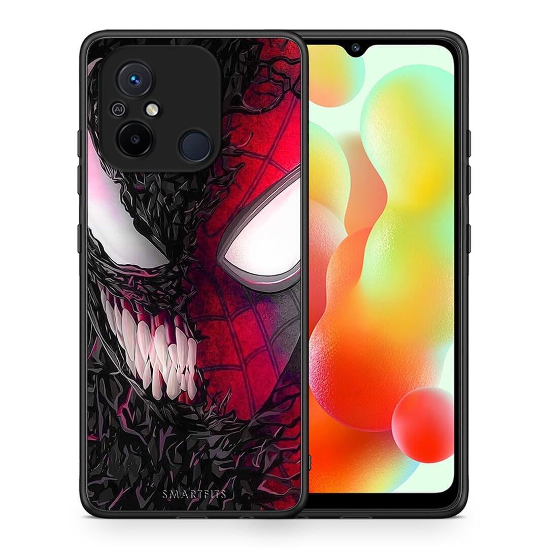 Θήκη Xiaomi Poco C55 PopArt SpiderVenom από τη Smartfits με σχέδιο στο πίσω μέρος και μαύρο περίβλημα | Xiaomi Poco C55 PopArt SpiderVenom Case with Colorful Back and Black Bezels