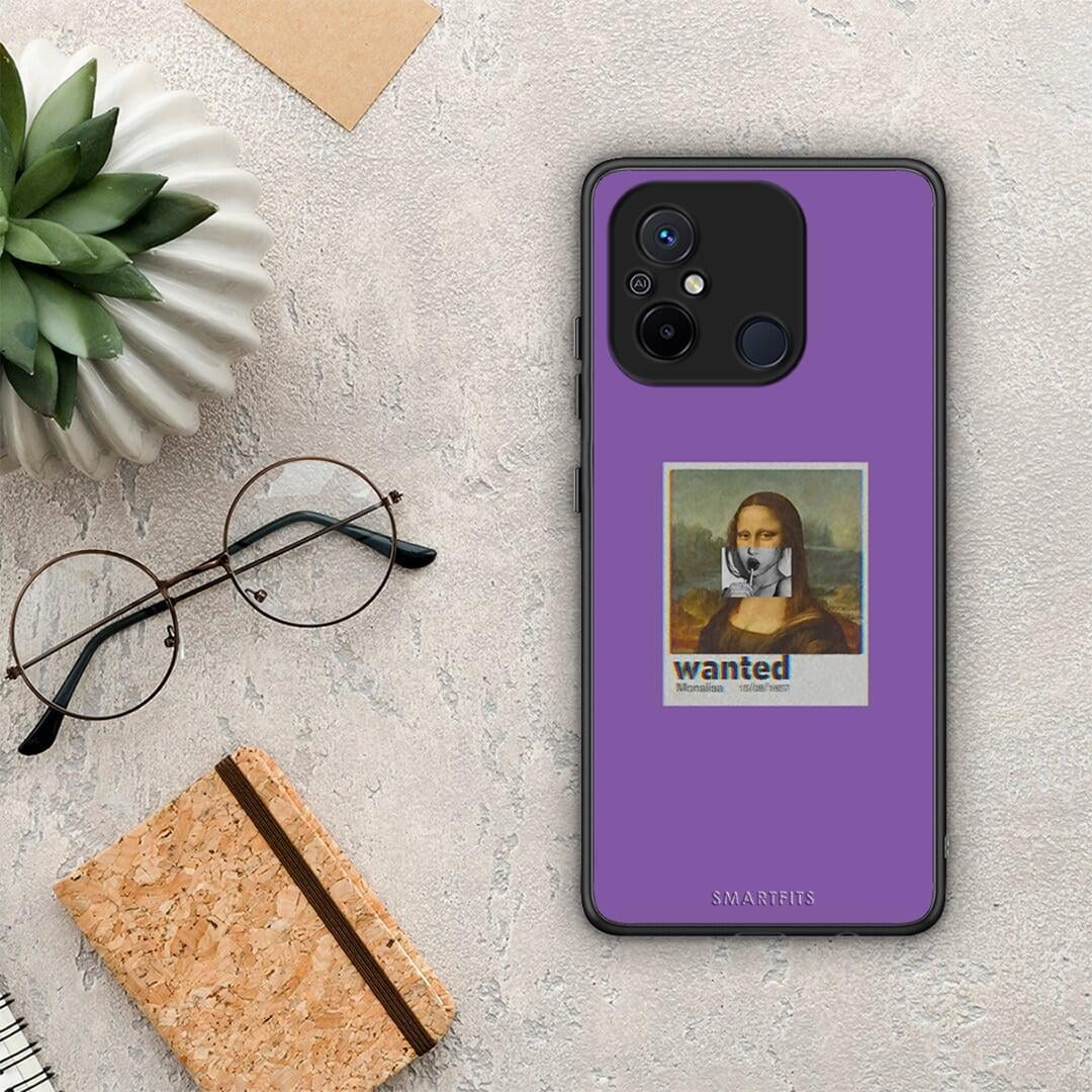 Θήκη Xiaomi Poco C55 Popart Monalisa από τη Smartfits με σχέδιο στο πίσω μέρος και μαύρο περίβλημα | Xiaomi Poco C55 Popart Monalisa Case with Colorful Back and Black Bezels