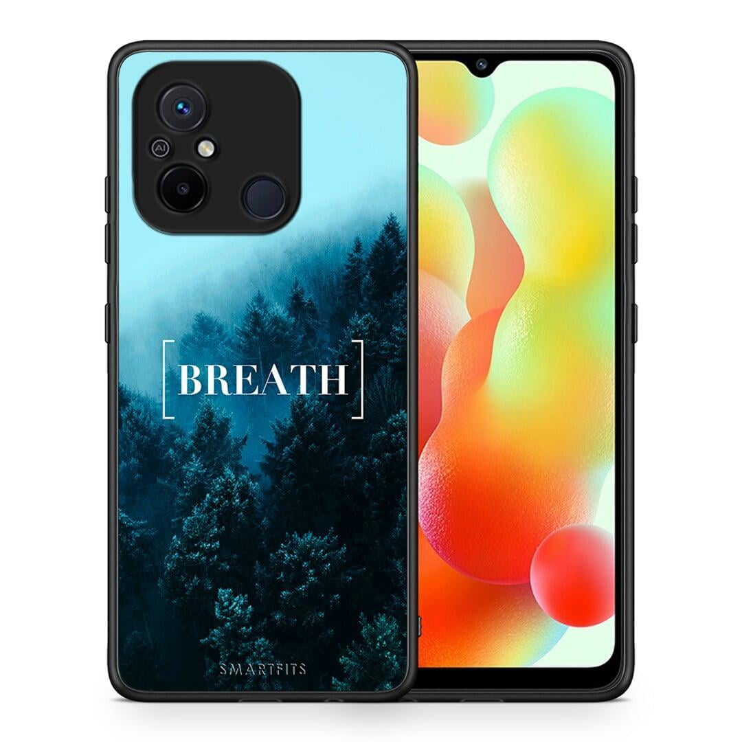 Θήκη Xiaomi Poco C55 Quote Breath από τη Smartfits με σχέδιο στο πίσω μέρος και μαύρο περίβλημα | Xiaomi Poco C55 Quote Breath Case with Colorful Back and Black Bezels