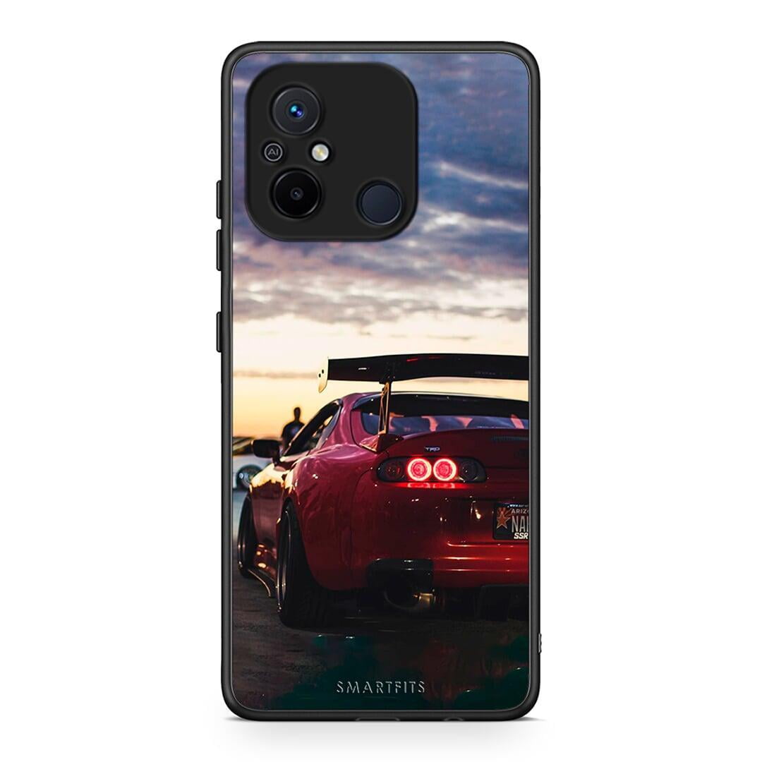 Θήκη Xiaomi Poco C55 Racing Supra από τη Smartfits με σχέδιο στο πίσω μέρος και μαύρο περίβλημα | Xiaomi Poco C55 Racing Supra Case with Colorful Back and Black Bezels