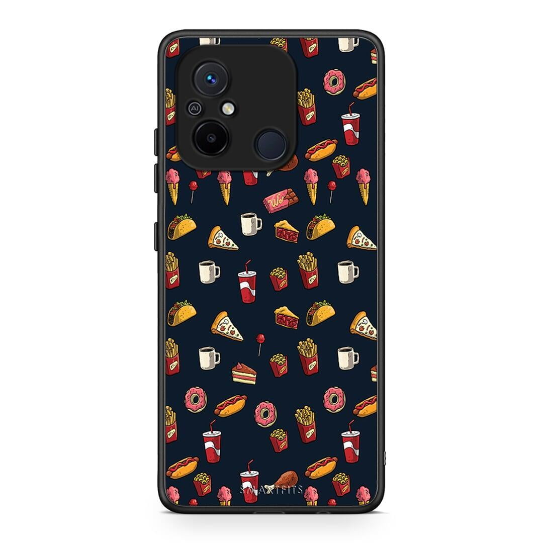 Θήκη Xiaomi Poco C55 Random Hungry από τη Smartfits με σχέδιο στο πίσω μέρος και μαύρο περίβλημα | Xiaomi Poco C55 Random Hungry Case with Colorful Back and Black Bezels