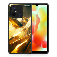 Thumbnail for Θήκη Xiaomi Poco C55 Real Gold από τη Smartfits με σχέδιο στο πίσω μέρος και μαύρο περίβλημα | Xiaomi Poco C55 Real Gold Case with Colorful Back and Black Bezels