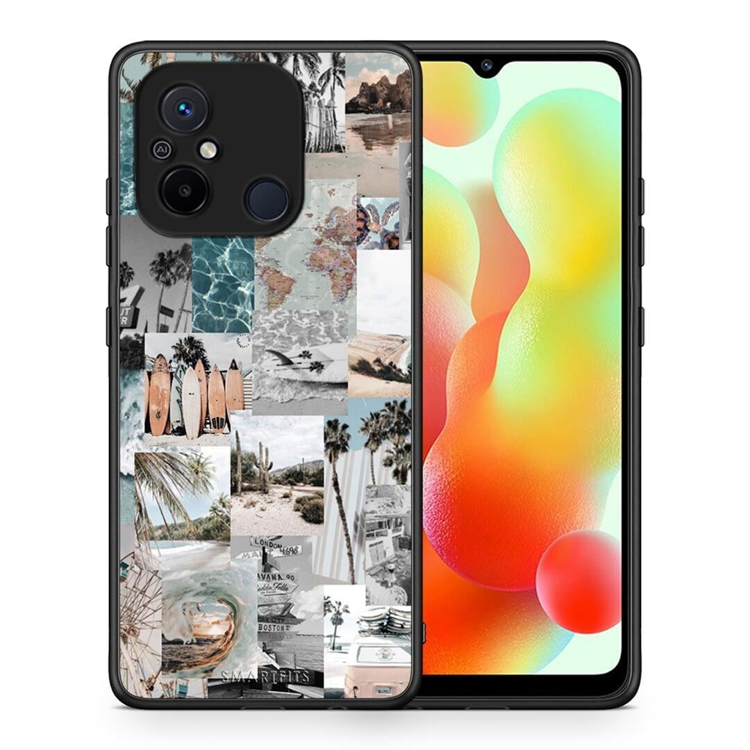 Θήκη Xiaomi Poco C55 Retro Beach Life από τη Smartfits με σχέδιο στο πίσω μέρος και μαύρο περίβλημα | Xiaomi Poco C55 Retro Beach Life Case with Colorful Back and Black Bezels