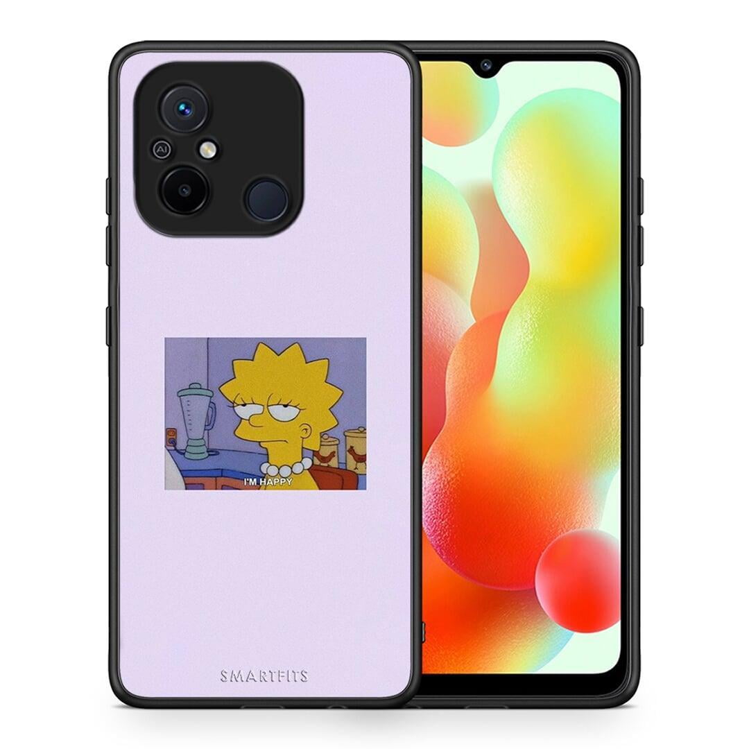 Θήκη Xiaomi Poco C55 So Happy από τη Smartfits με σχέδιο στο πίσω μέρος και μαύρο περίβλημα | Xiaomi Poco C55 So Happy Case with Colorful Back and Black Bezels