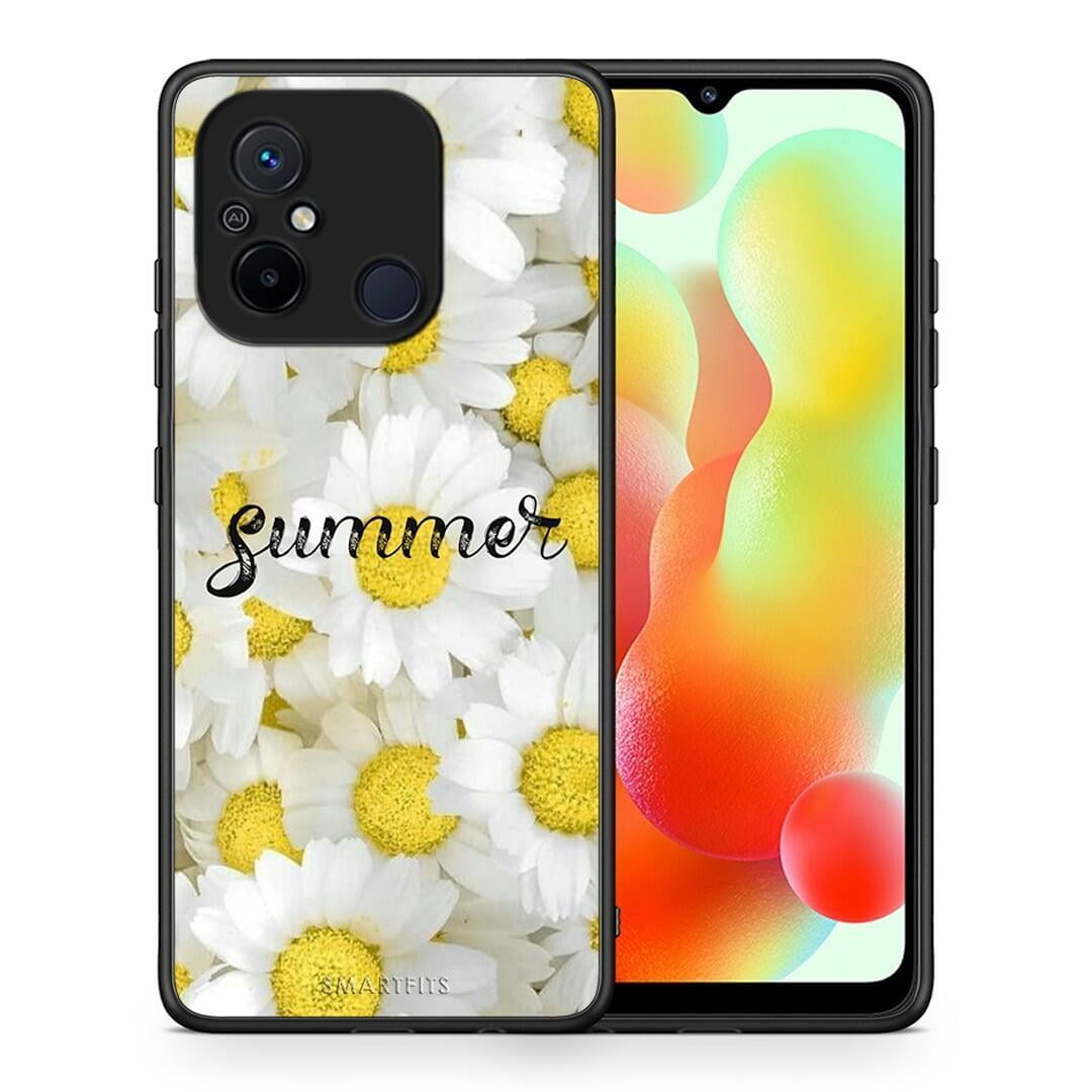 Θήκη Xiaomi Poco C55 Summer Daisies από τη Smartfits με σχέδιο στο πίσω μέρος και μαύρο περίβλημα | Xiaomi Poco C55 Summer Daisies Case with Colorful Back and Black Bezels