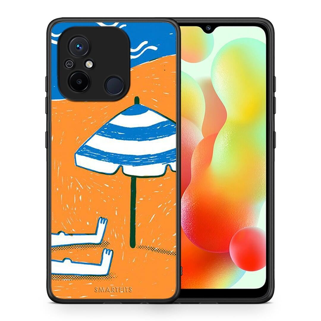 Θήκη Xiaomi Poco C55 Summering από τη Smartfits με σχέδιο στο πίσω μέρος και μαύρο περίβλημα | Xiaomi Poco C55 Summering Case with Colorful Back and Black Bezels