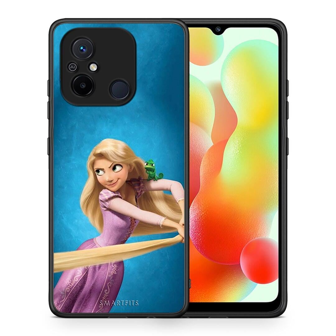 Θήκη Xiaomi Poco C55 Tangled 2 από τη Smartfits με σχέδιο στο πίσω μέρος και μαύρο περίβλημα | Xiaomi Poco C55 Tangled 2 Case with Colorful Back and Black Bezels