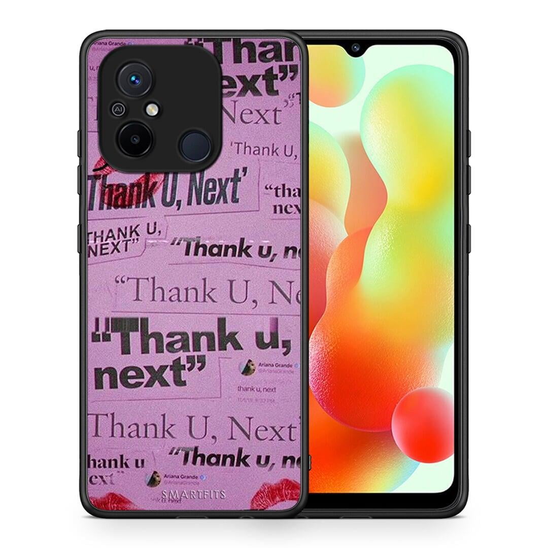 Θήκη Xiaomi Poco C55 Thank You Next από τη Smartfits με σχέδιο στο πίσω μέρος και μαύρο περίβλημα | Xiaomi Poco C55 Thank You Next Case with Colorful Back and Black Bezels