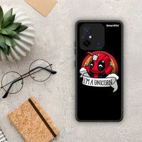 Thumbnail for Θήκη Xiaomi Poco C55 Unicorn Deadpool από τη Smartfits με σχέδιο στο πίσω μέρος και μαύρο περίβλημα | Xiaomi Poco C55 Unicorn Deadpool Case with Colorful Back and Black Bezels