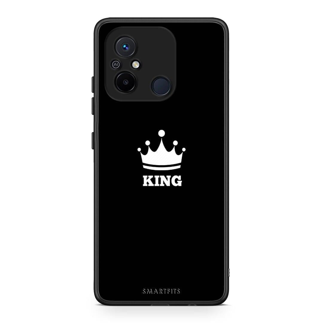 Θήκη Xiaomi Poco C55 Valentine King από τη Smartfits με σχέδιο στο πίσω μέρος και μαύρο περίβλημα | Xiaomi Poco C55 Valentine King Case with Colorful Back and Black Bezels