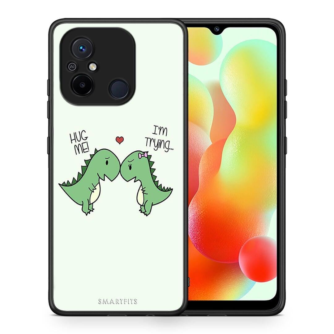 Θήκη Xiaomi Poco C55 Valentine Rex από τη Smartfits με σχέδιο στο πίσω μέρος και μαύρο περίβλημα | Xiaomi Poco C55 Valentine Rex Case with Colorful Back and Black Bezels