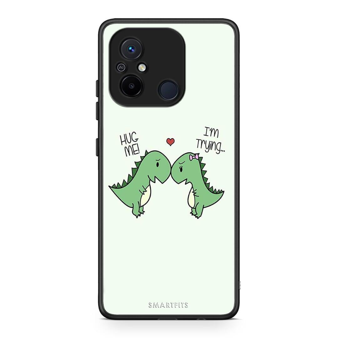 Θήκη Xiaomi Poco C55 Valentine Rex από τη Smartfits με σχέδιο στο πίσω μέρος και μαύρο περίβλημα | Xiaomi Poco C55 Valentine Rex Case with Colorful Back and Black Bezels