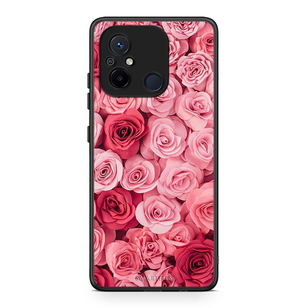 Θήκη Xiaomi Poco C55 Valentine RoseGarden από τη Smartfits με σχέδιο στο πίσω μέρος και μαύρο περίβλημα | Xiaomi Poco C55 Valentine RoseGarden Case with Colorful Back and Black Bezels