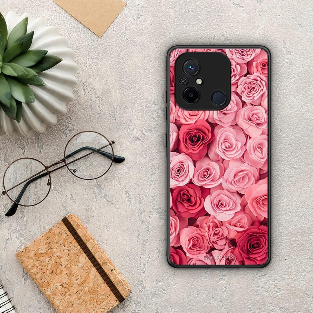 Θήκη Xiaomi Poco C55 Valentine RoseGarden από τη Smartfits με σχέδιο στο πίσω μέρος και μαύρο περίβλημα | Xiaomi Poco C55 Valentine RoseGarden Case with Colorful Back and Black Bezels