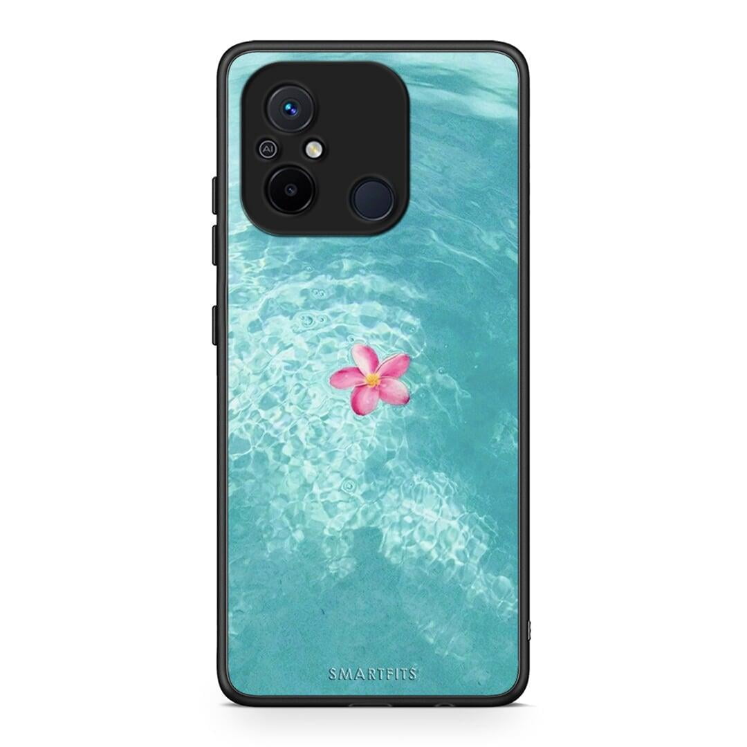 Θήκη Xiaomi Poco C55 Water Flower από τη Smartfits με σχέδιο στο πίσω μέρος και μαύρο περίβλημα | Xiaomi Poco C55 Water Flower Case with Colorful Back and Black Bezels