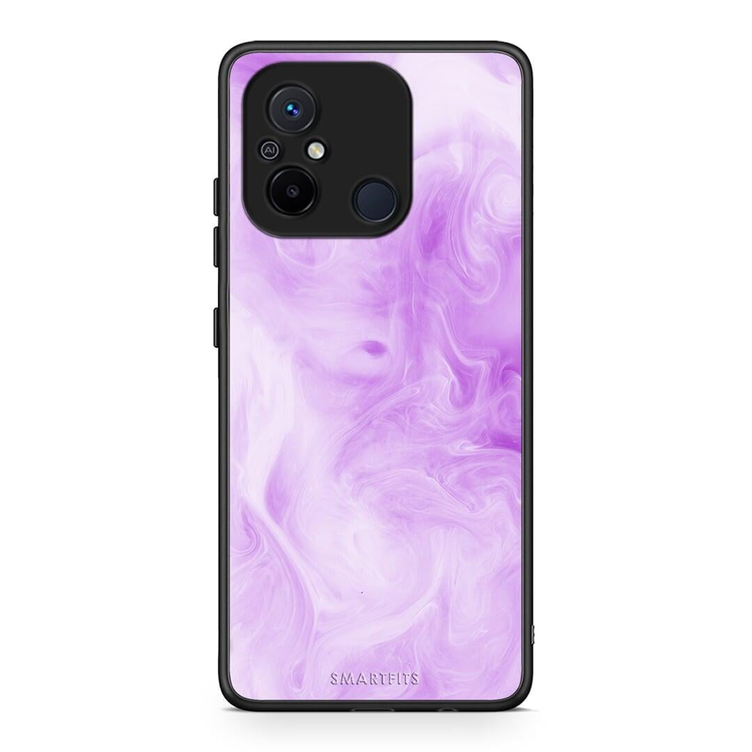 Θήκη Xiaomi Poco C55 Watercolor Lavender από τη Smartfits με σχέδιο στο πίσω μέρος και μαύρο περίβλημα | Xiaomi Poco C55 Watercolor Lavender Case with Colorful Back and Black Bezels