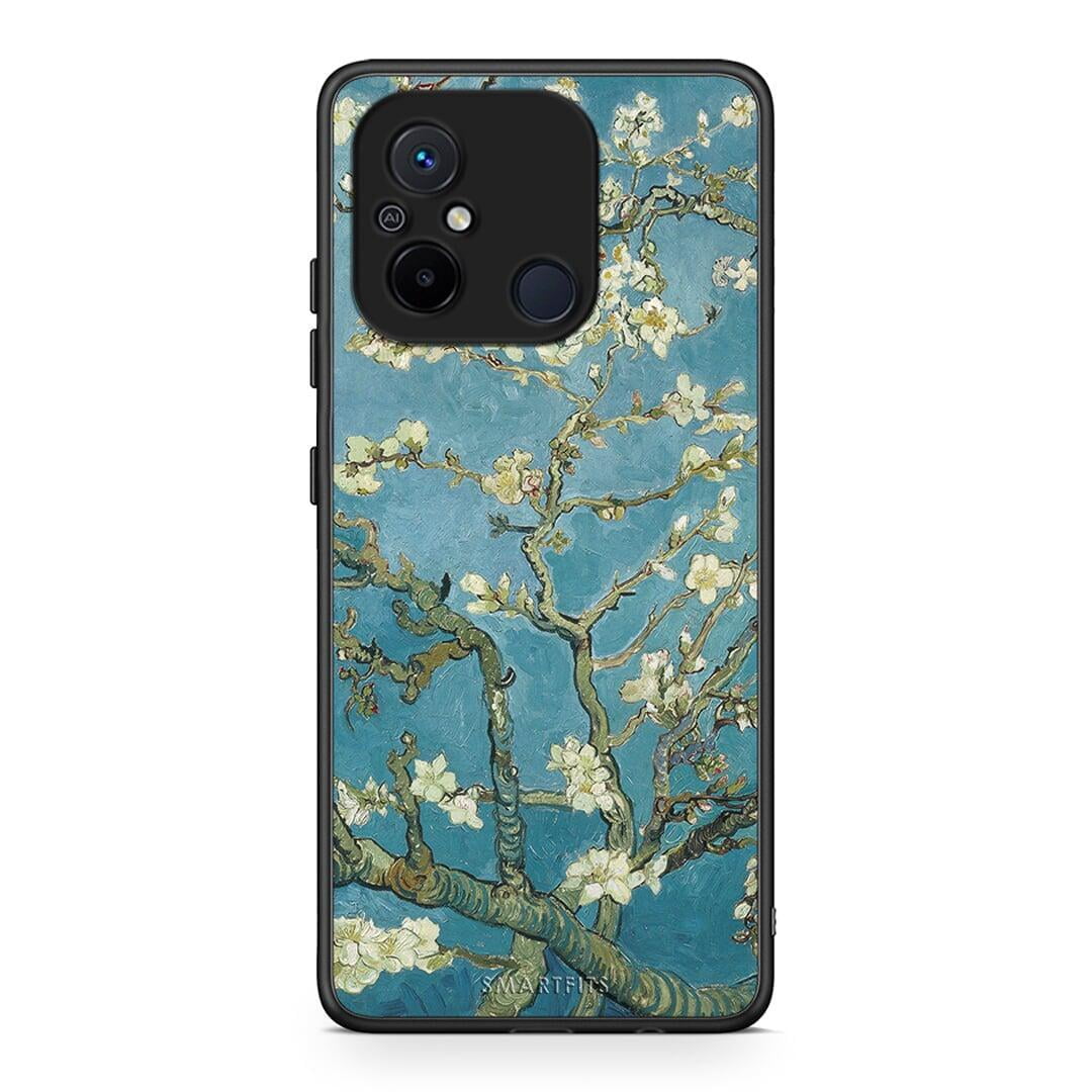 Θήκη Xiaomi Poco C55 White Blossoms από τη Smartfits με σχέδιο στο πίσω μέρος και μαύρο περίβλημα | Xiaomi Poco C55 White Blossoms Case with Colorful Back and Black Bezels