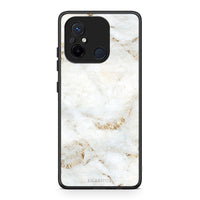 Thumbnail for Θήκη Xiaomi Poco C55 White Gold Marble από τη Smartfits με σχέδιο στο πίσω μέρος και μαύρο περίβλημα | Xiaomi Poco C55 White Gold Marble Case with Colorful Back and Black Bezels