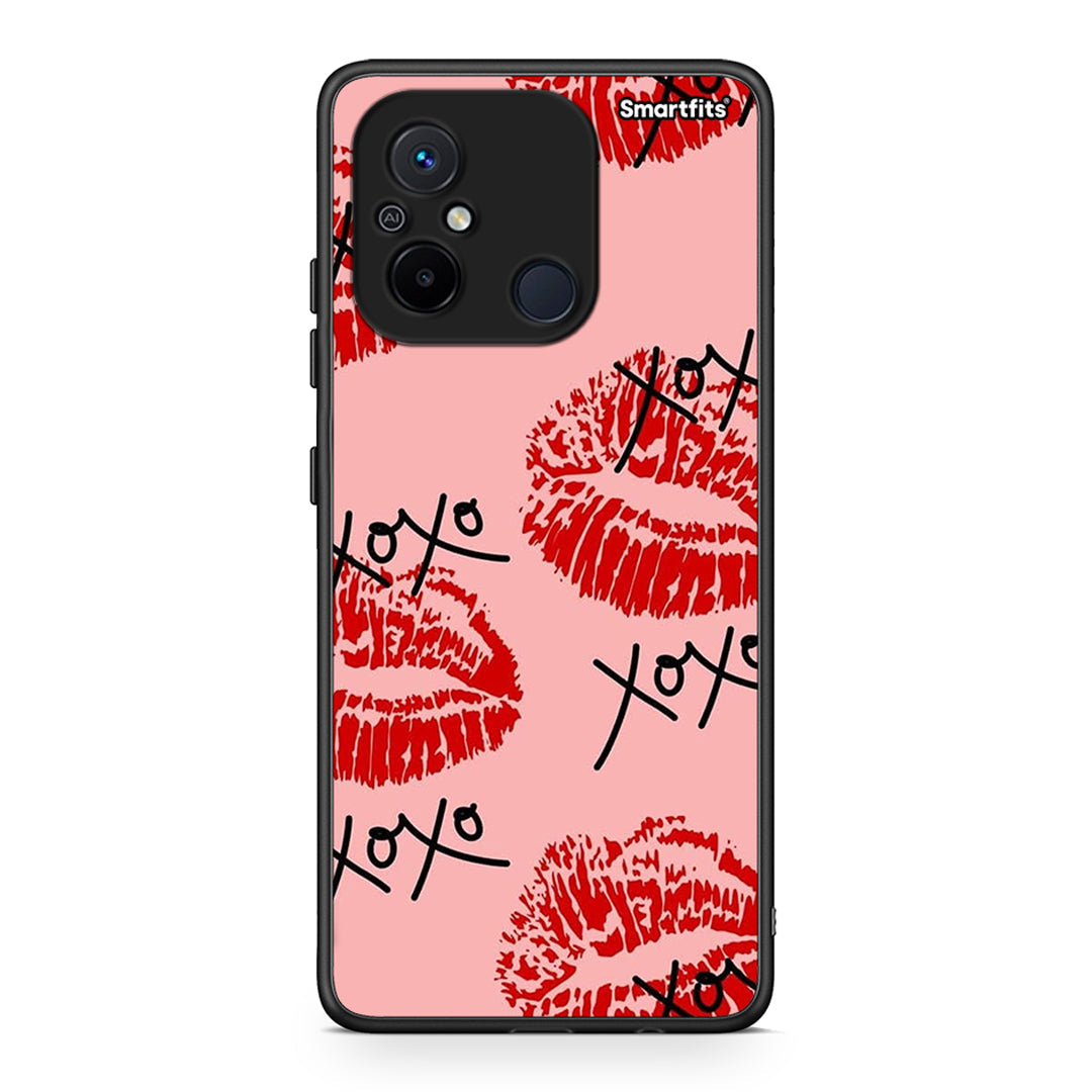 Θήκη Xiaomi Poco C55 XOXO Lips από τη Smartfits με σχέδιο στο πίσω μέρος και μαύρο περίβλημα | Xiaomi Poco C55 XOXO Lips Case with Colorful Back and Black Bezels