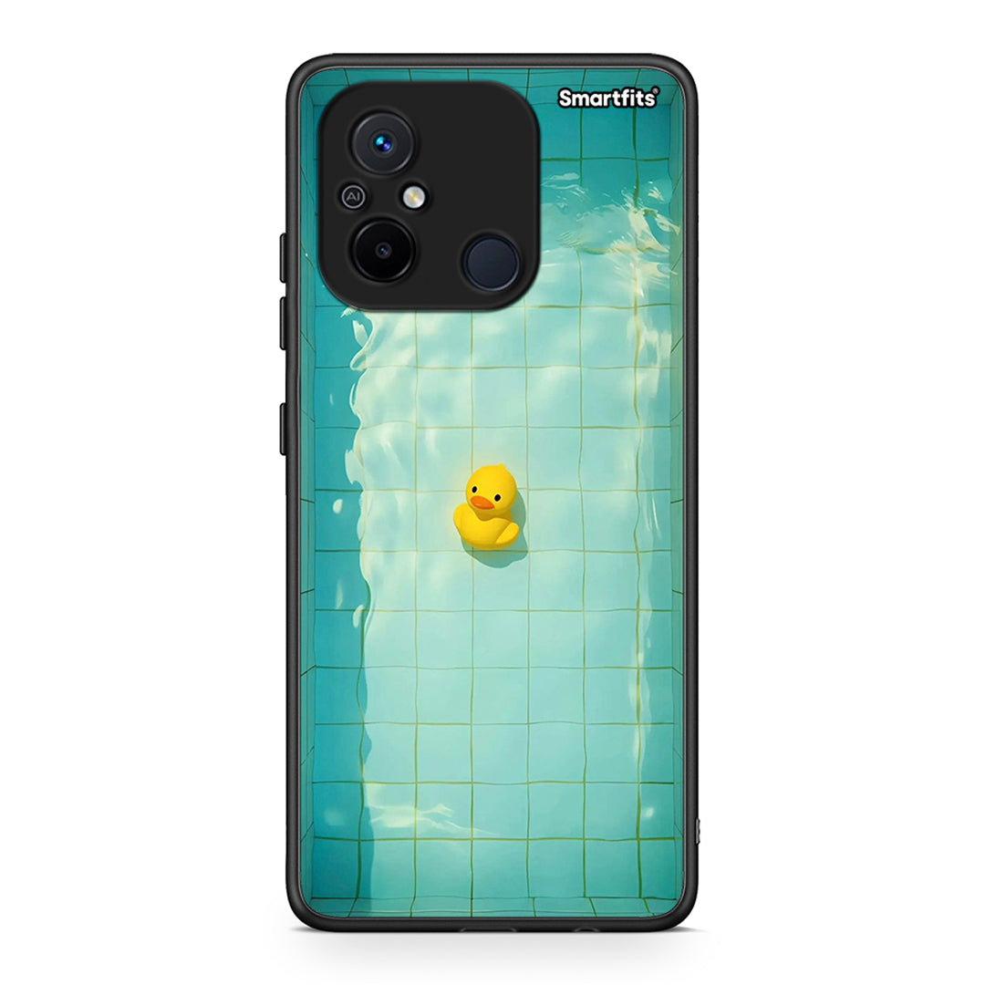 Θήκη Xiaomi Poco C55 Yellow Duck από τη Smartfits με σχέδιο στο πίσω μέρος και μαύρο περίβλημα | Xiaomi Poco C55 Yellow Duck Case with Colorful Back and Black Bezels