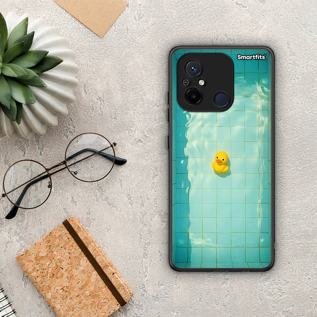 Θήκη Xiaomi Poco C55 Yellow Duck από τη Smartfits με σχέδιο στο πίσω μέρος και μαύρο περίβλημα | Xiaomi Poco C55 Yellow Duck Case with Colorful Back and Black Bezels