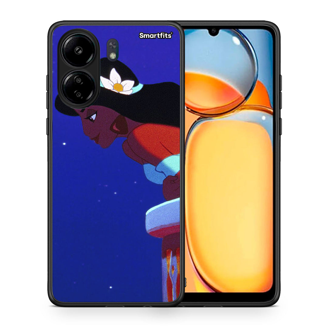 Θήκη Xiaomi Poco C65 Alladin And Jasmine Love 2 από τη Smartfits με σχέδιο στο πίσω μέρος και μαύρο περίβλημα | Xiaomi Poco C65 Alladin And Jasmine Love 2 case with colorful back and black bezels