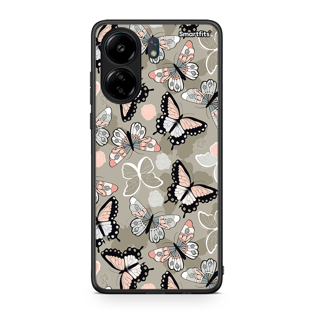 135 - Xiaomi Poco C65 Butterflies Boho case, cover, bumper