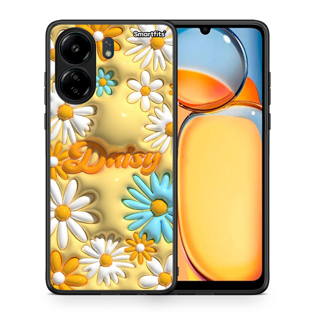 Θήκη Xiaomi Poco C65 Bubble Daisies από τη Smartfits με σχέδιο στο πίσω μέρος και μαύρο περίβλημα | Xiaomi Poco C65 Bubble Daisies case with colorful back and black bezels