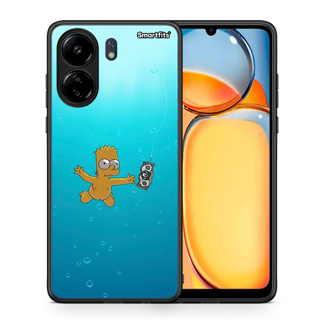 Θήκη Xiaomi Poco C65 Chasing Money από τη Smartfits με σχέδιο στο πίσω μέρος και μαύρο περίβλημα | Xiaomi Poco C65 Chasing Money case with colorful back and black bezels