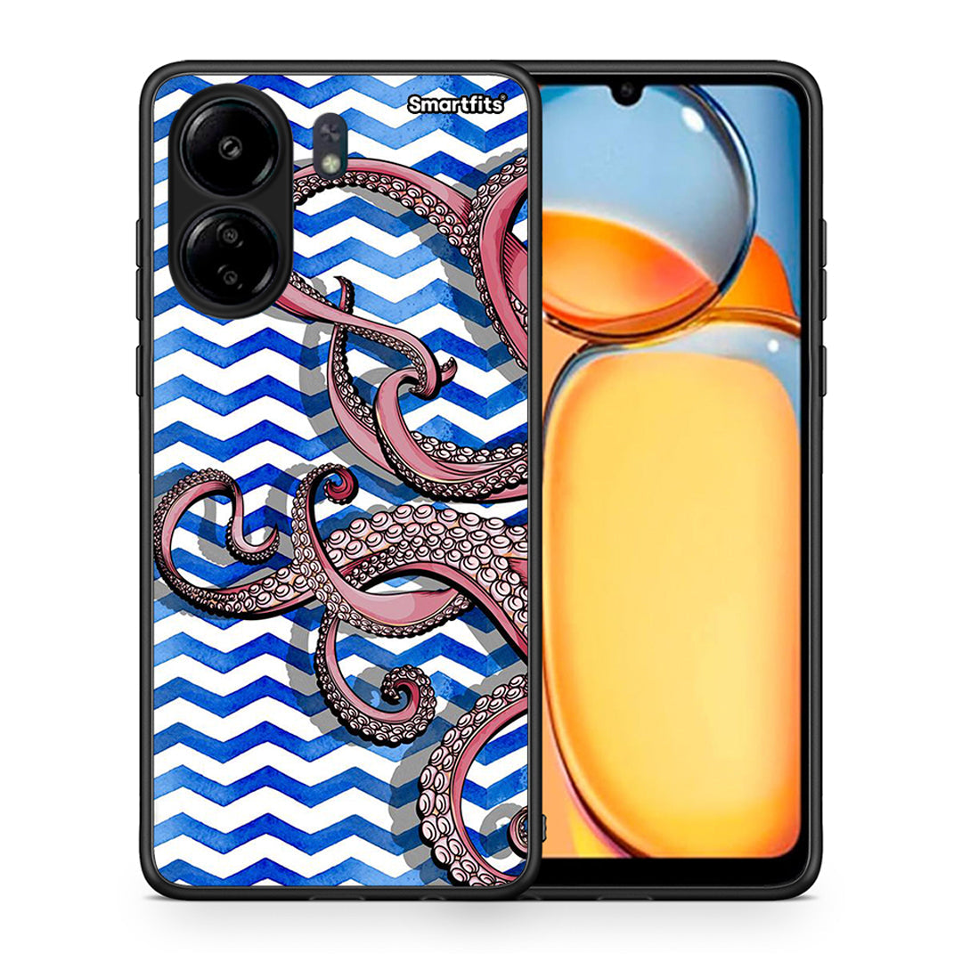 Θήκη Xiaomi Poco C65 Chevron Devilfish από τη Smartfits με σχέδιο στο πίσω μέρος και μαύρο περίβλημα | Xiaomi Poco C65 Chevron Devilfish case with colorful back and black bezels