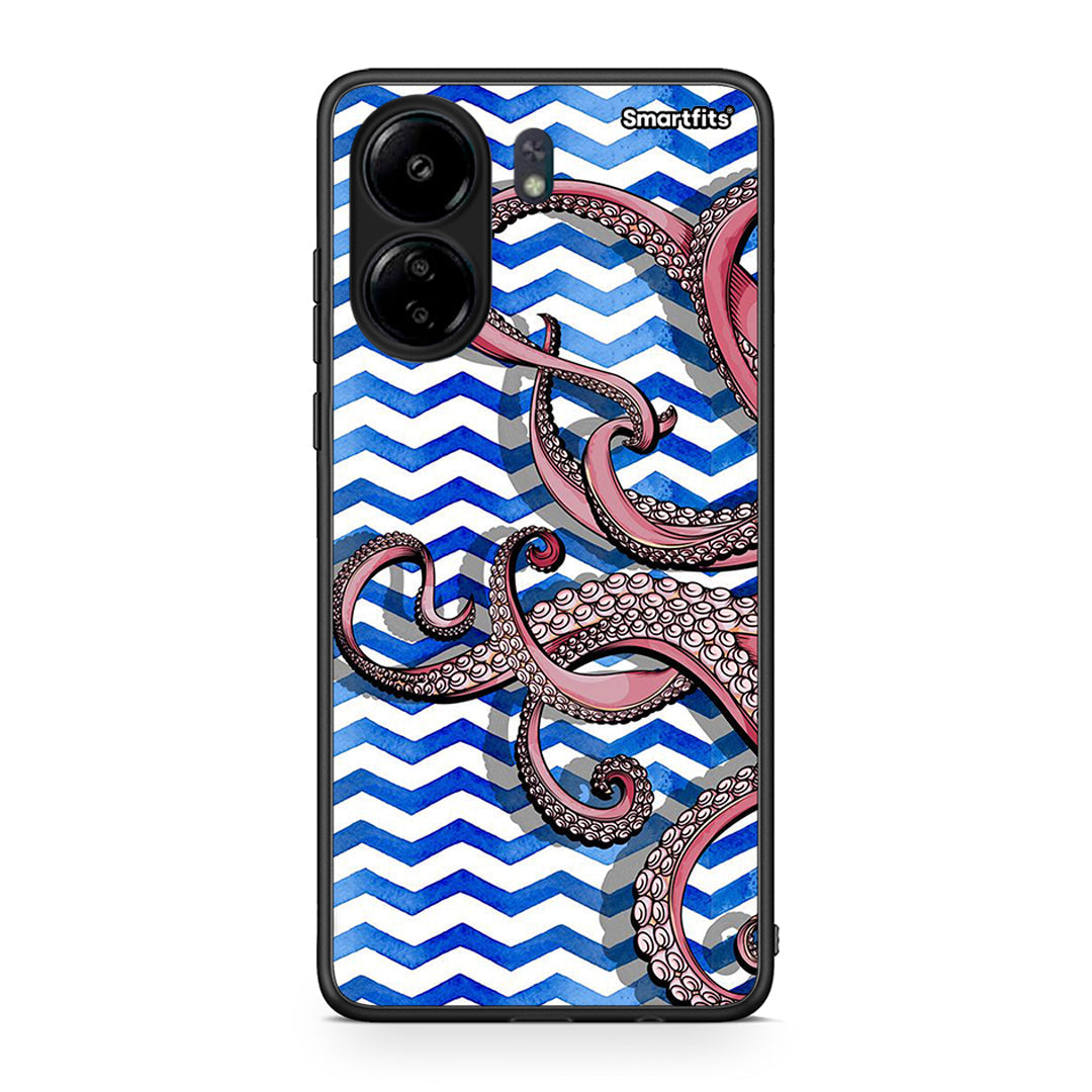 Xiaomi Poco C65 Chevron Devilfish θήκη από τη Smartfits με σχέδιο στο πίσω μέρος και μαύρο περίβλημα | Smartphone case with colorful back and black bezels by Smartfits