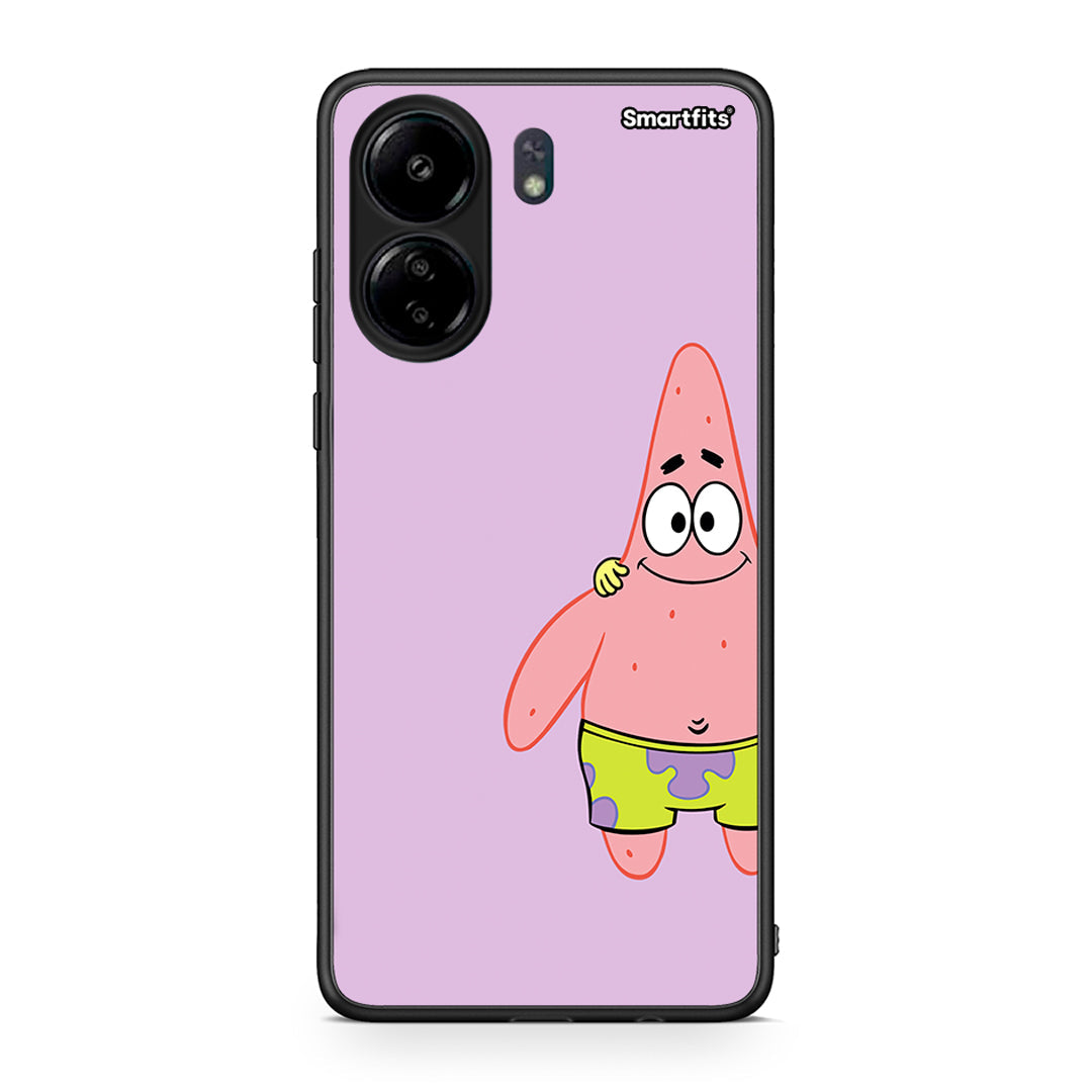 Xiaomi Poco C65 Friends Patrick θήκη από τη Smartfits με σχέδιο στο πίσω μέρος και μαύρο περίβλημα | Smartphone case with colorful back and black bezels by Smartfits