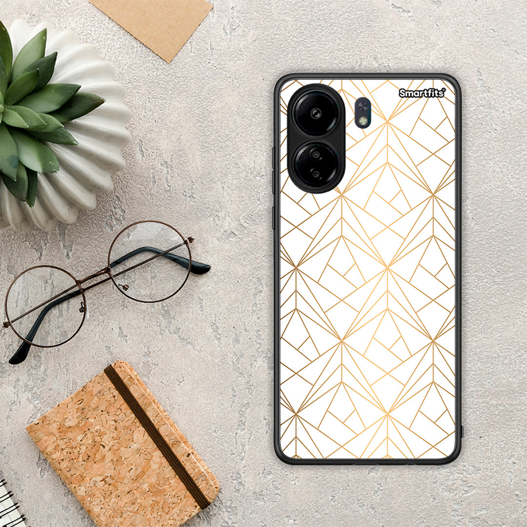 Geometric Luxury White - Xiaomi Poco C65 θήκη