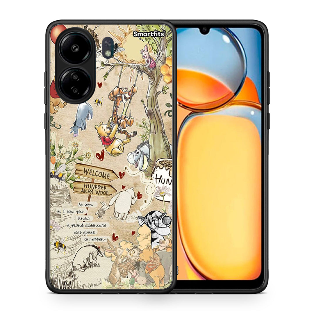 Θήκη Xiaomi Poco C65 Happy Friends από τη Smartfits με σχέδιο στο πίσω μέρος και μαύρο περίβλημα | Xiaomi Poco C65 Happy Friends case with colorful back and black bezels