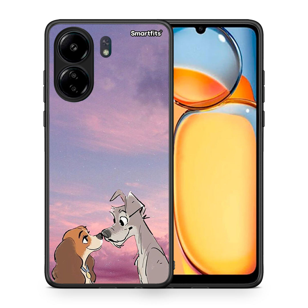 Θήκη Xiaomi Poco C65 Lady And Tramp από τη Smartfits με σχέδιο στο πίσω μέρος και μαύρο περίβλημα | Xiaomi Poco C65 Lady And Tramp case with colorful back and black bezels