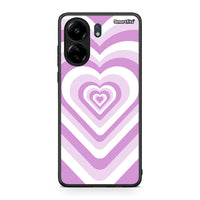 Thumbnail for Xiaomi Poco C65 Lilac Hearts θήκη από τη Smartfits με σχέδιο στο πίσω μέρος και μαύρο περίβλημα | Smartphone case with colorful back and black bezels by Smartfits