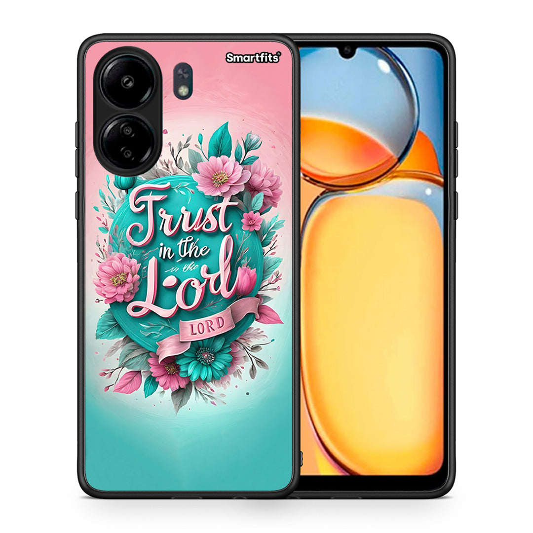 Θήκη Xiaomi Poco C65 Lord Trust από τη Smartfits με σχέδιο στο πίσω μέρος και μαύρο περίβλημα | Xiaomi Poco C65 Lord Trust case with colorful back and black bezels