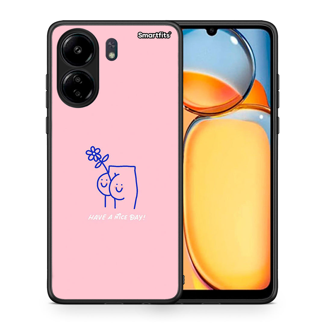 Θήκη Xiaomi Poco C65 Nice Day από τη Smartfits με σχέδιο στο πίσω μέρος και μαύρο περίβλημα | Xiaomi Poco C65 Nice Day case with colorful back and black bezels