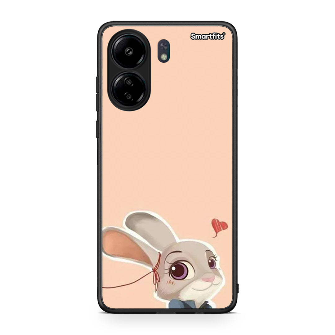 Xiaomi Poco C65 Nick Wilde And Judy Hopps Love 2 θήκη από τη Smartfits με σχέδιο στο πίσω μέρος και μαύρο περίβλημα | Smartphone case with colorful back and black bezels by Smartfits