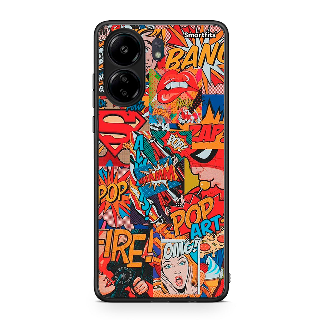 Xiaomi Poco C65 PopArt OMG θήκη από τη Smartfits με σχέδιο στο πίσω μέρος και μαύρο περίβλημα | Smartphone case with colorful back and black bezels by Smartfits