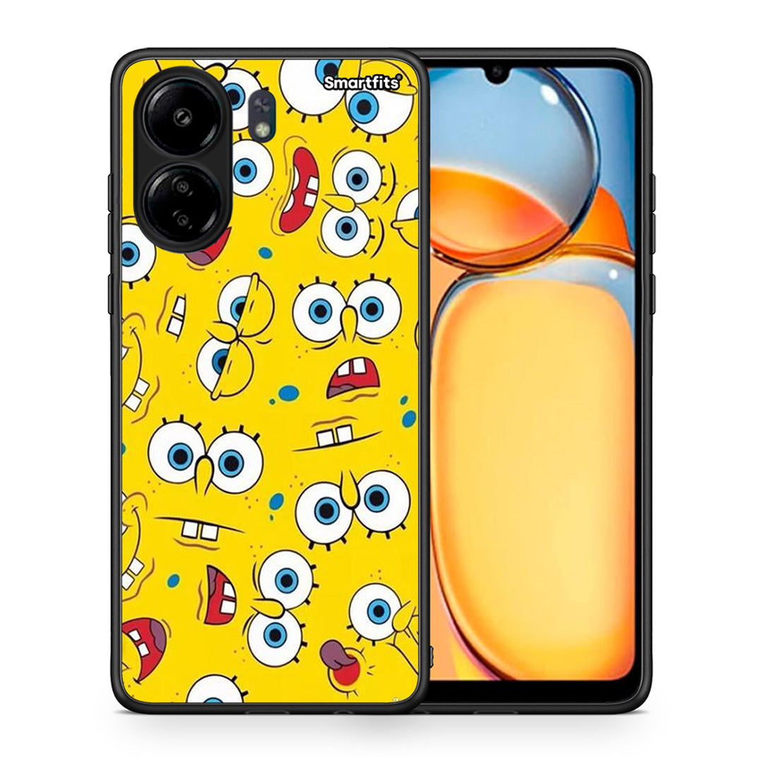 Θήκη Xiaomi Poco C65 Sponge PopArt από τη Smartfits με σχέδιο στο πίσω μέρος και μαύρο περίβλημα | Xiaomi Poco C65 Sponge PopArt case with colorful back and black bezels