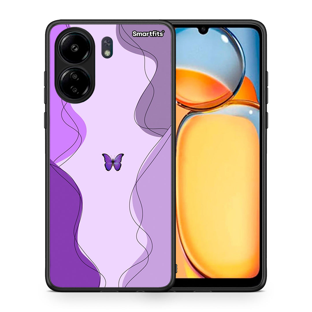 Purple Mariposa - Xiaomi Poco C65 θήκη