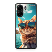Thumbnail for Xiaomi Redmi 13C Summer Cat θήκη από τη Smartfits με σχέδιο στο πίσω μέρος και μαύρο περίβλημα | Smartphone case with colorful back and black bezels by Smartfits