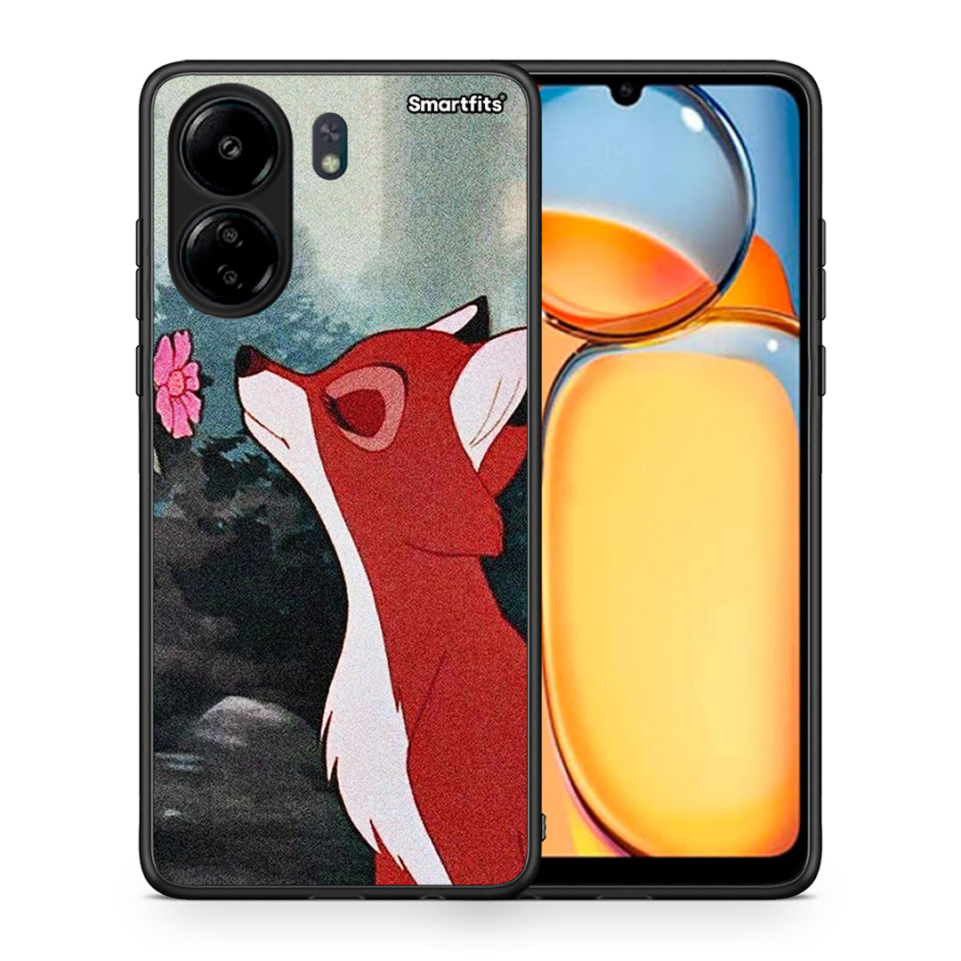 Θήκη Xiaomi Poco C65 Tod And Vixey Love 2 από τη Smartfits με σχέδιο στο πίσω μέρος και μαύρο περίβλημα | Xiaomi Poco C65 Tod And Vixey Love 2 case with colorful back and black bezels