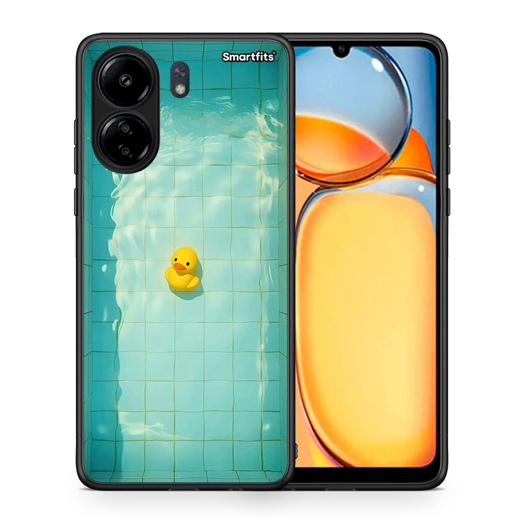 Θήκη Xiaomi Redmi 13C Yellow Duck από τη Smartfits με σχέδιο στο πίσω μέρος και μαύρο περίβλημα | Xiaomi Redmi 13C Yellow Duck case with colorful back and black bezels