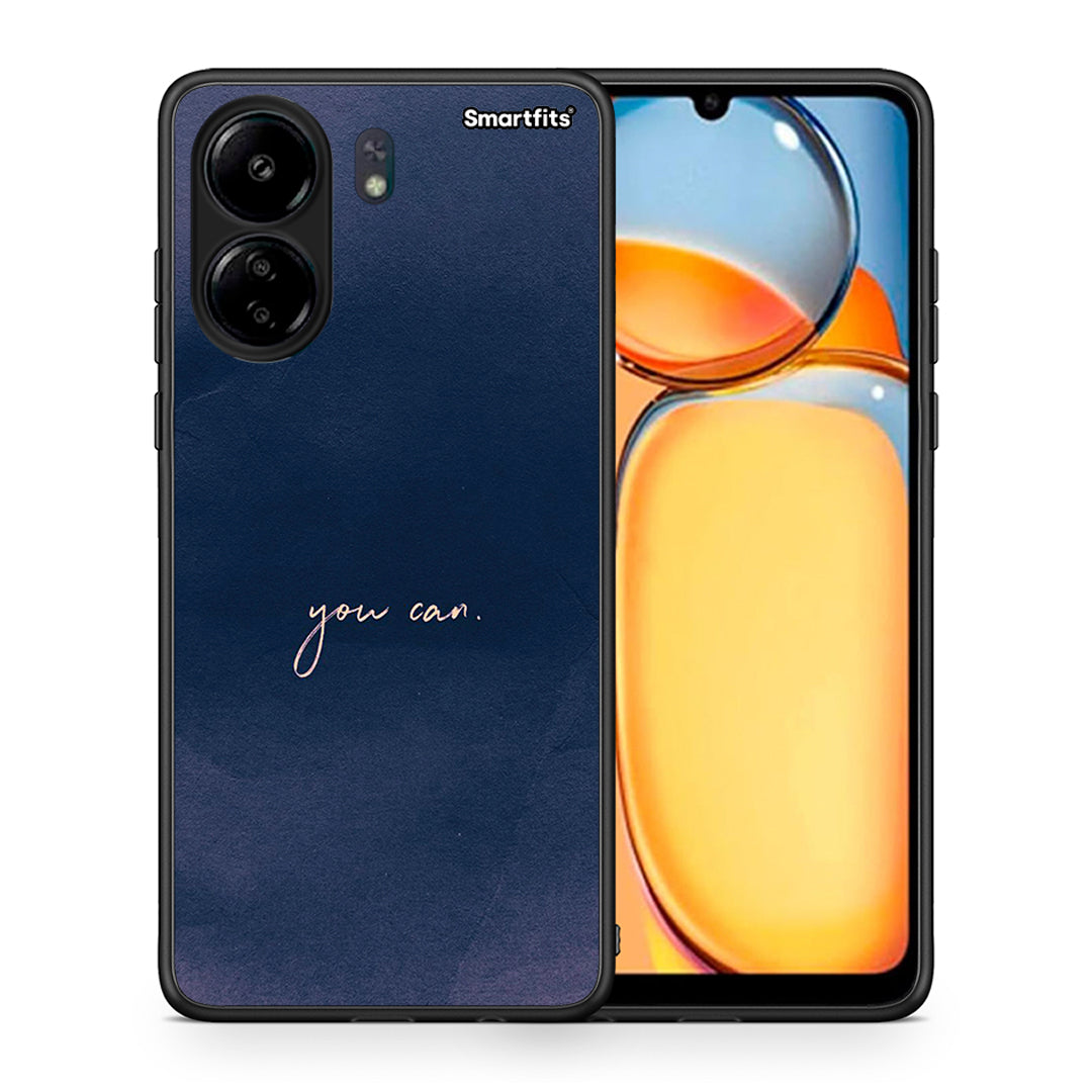 Θήκη Xiaomi Poco C65 You Can από τη Smartfits με σχέδιο στο πίσω μέρος και μαύρο περίβλημα | Xiaomi Poco C65 You Can case with colorful back and black bezels